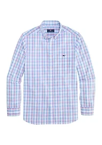 Men's Tipsy Turtle Plaid Long Sleeve Button Down Shirt