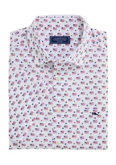 Men's Flag Star Print Shirt