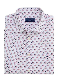 Men's Flag Star Print Shirt