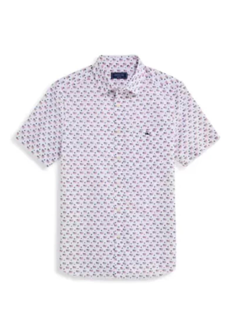 Men's Flag Star Print Shirt