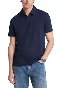 Men's Zip Piqué Polo Shirt