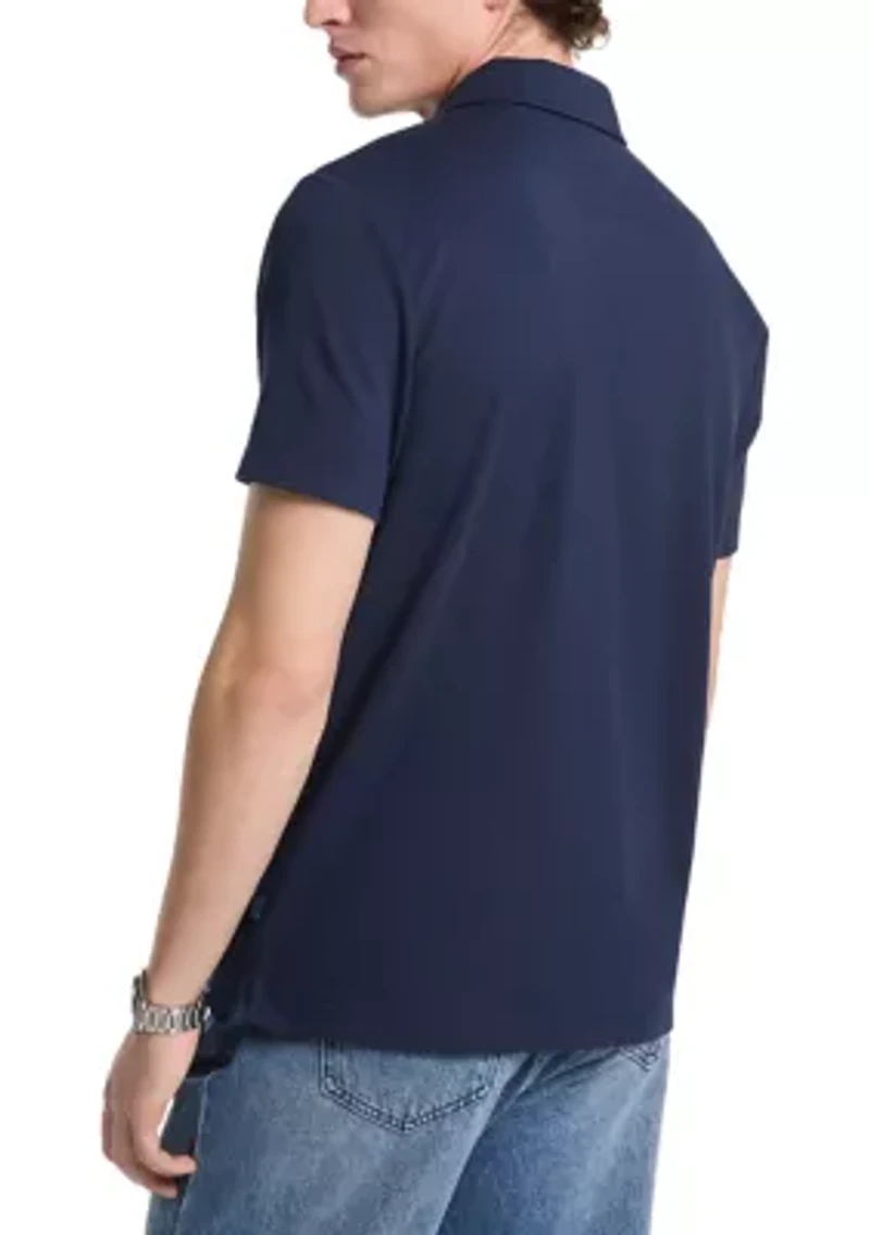 Men's Zip Piqué Polo Shirt