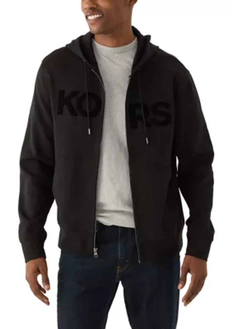 Men's Tufted Logo Full Zip Sweatshirt