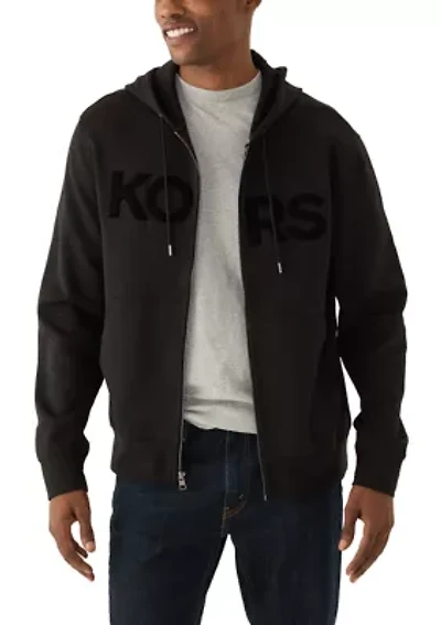 Men's Tufted Logo Full Zip Sweatshirt