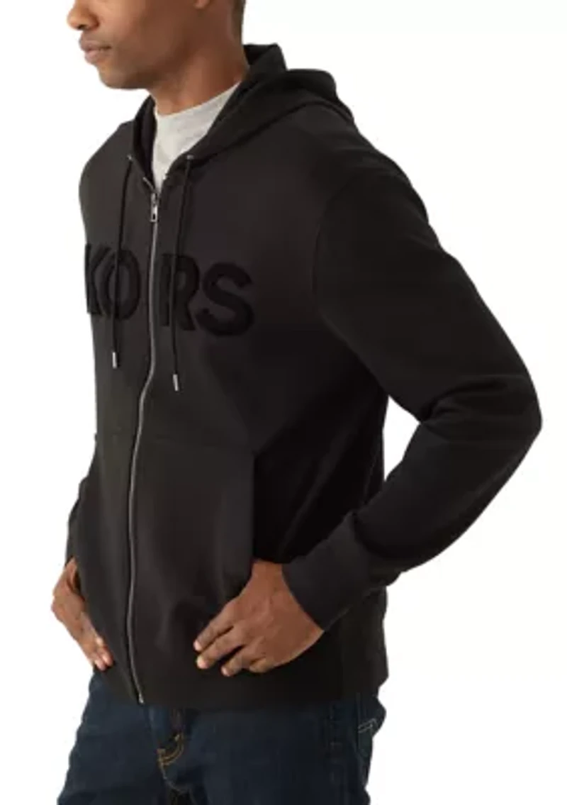 Men's Tufted Logo Full Zip Sweatshirt