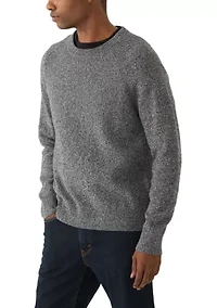 Men's Mouliné Texture Crew Neck Sweater