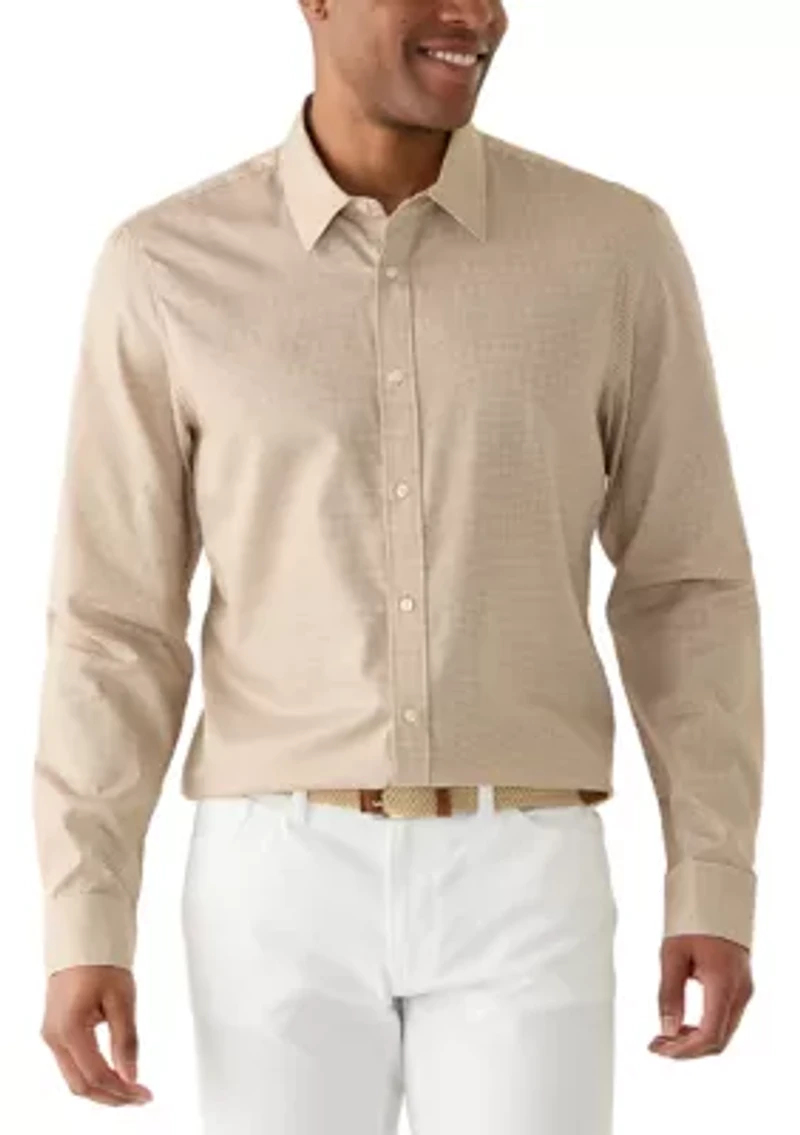 Men's Geometric Print Button Down Shirt