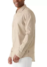 Men's Geometric Print Button Down Shirt