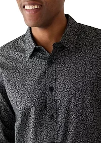 Men's Voile Paisley Button Down Shirt