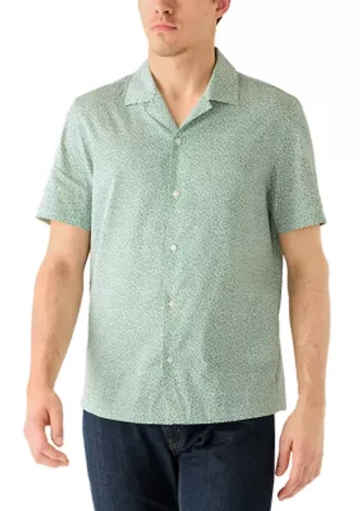 Men's Vine Print Camp Collar Shirt