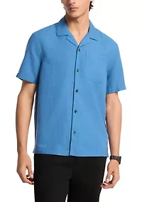 Men's Relaxed Dobby Camp Collar T-Shirt