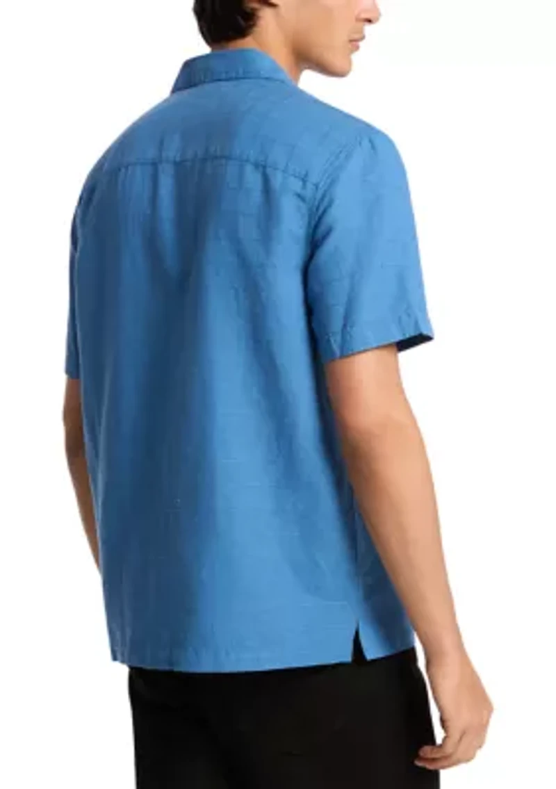 Men's Relaxed Dobby Camp Collar T-Shirt