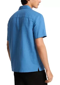 Men's Relaxed Dobby Camp Collar T-Shirt