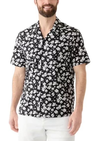 Men's Short Sleeve Floral Camp Shirt