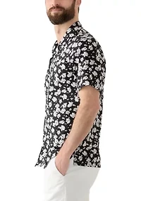 Men's Short Sleeve Floral Camp Shirt