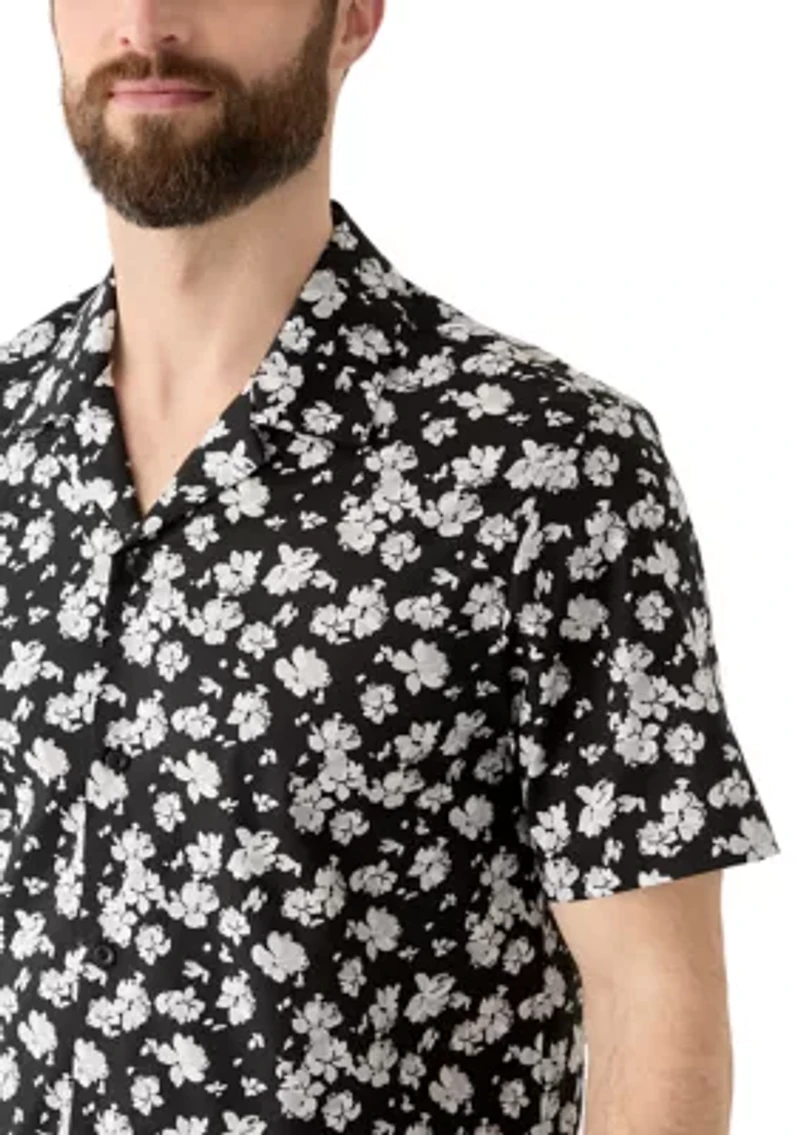 Men's Short Sleeve Floral Camp Shirt