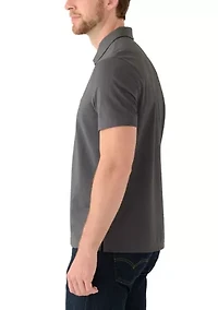 Men's Short Sleeve Zip Piqué Polo Shirt