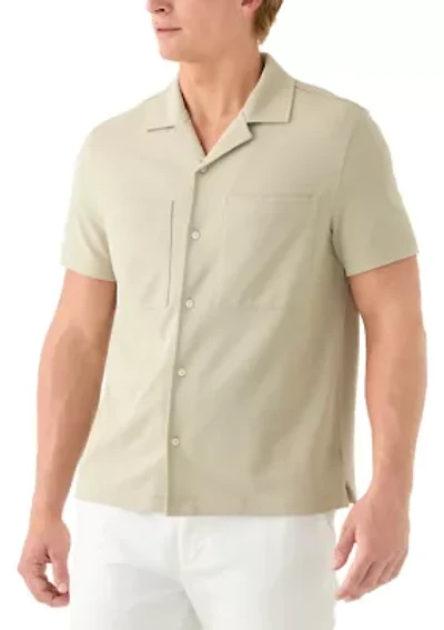 Men's Pique Camp Collar Shirt
