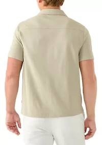 Men's Pique Camp Collar Shirt