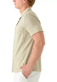 Men's Pique Camp Collar Shirt
