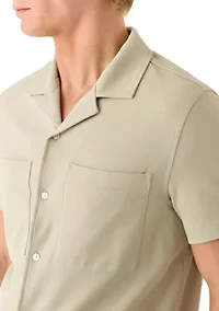 Men's Pique Camp Collar Shirt