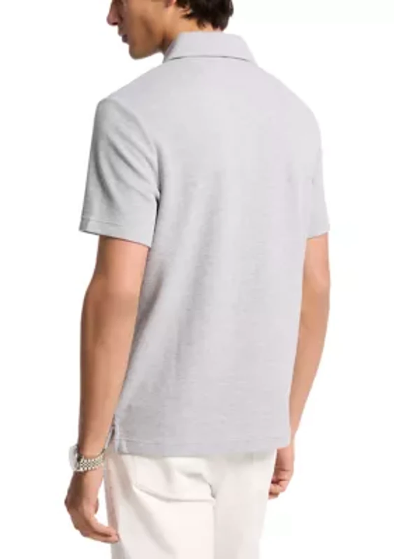 Men's Textured Bubble Polo Shirt