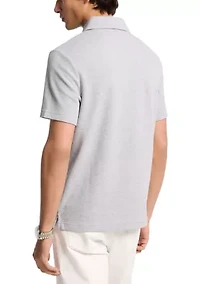 Men's Textured Bubble Polo Shirt