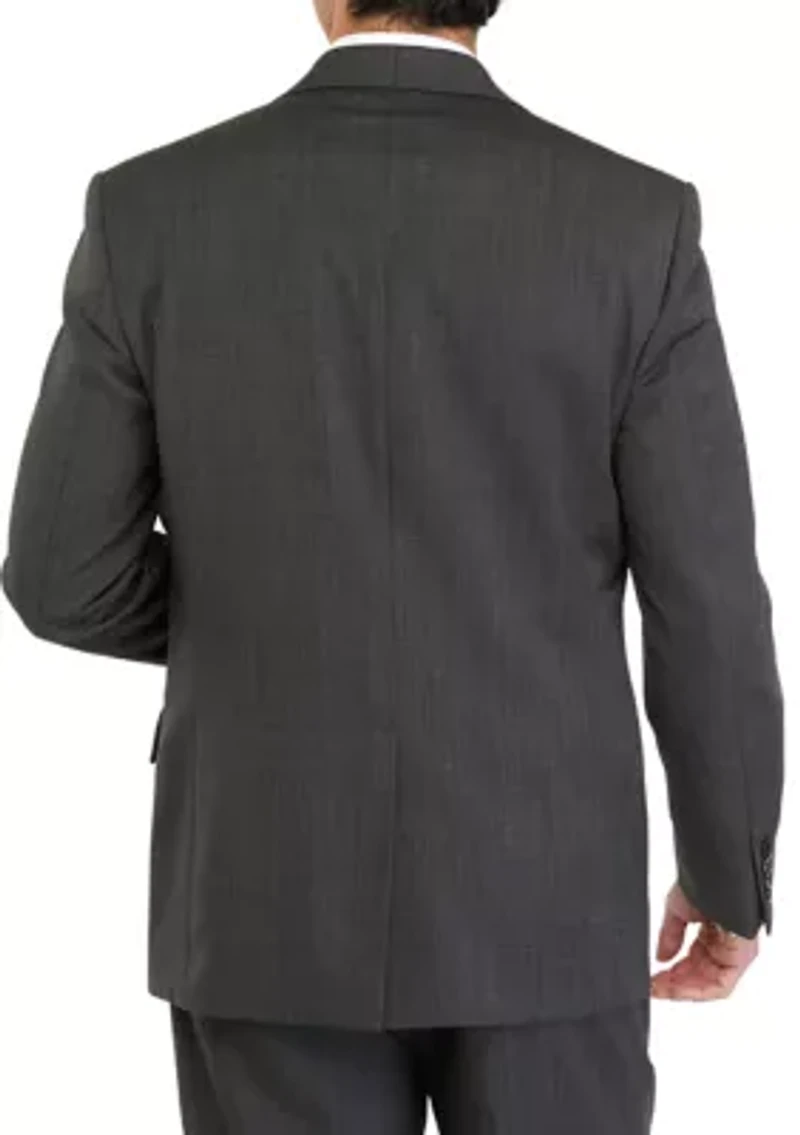 Single Breasted Gray Ticweave Sportcoat