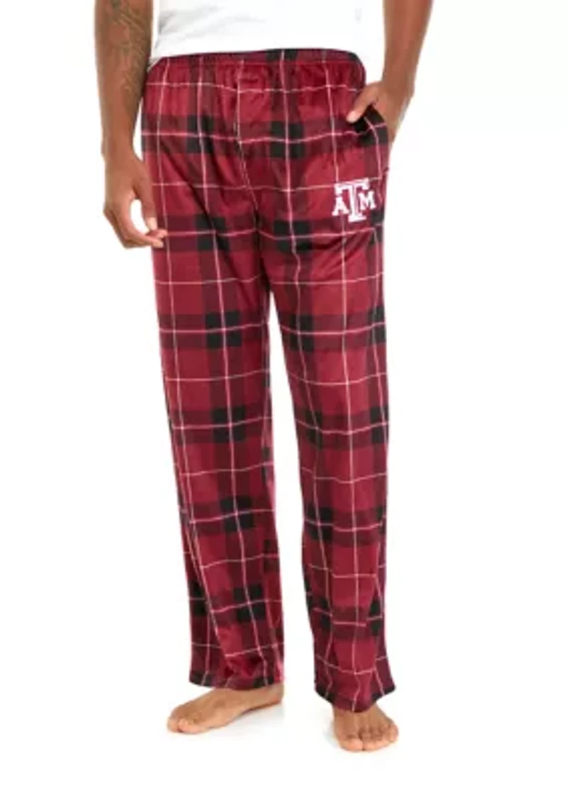 Men's NCAA Texas A&M Aggies Plaid Fleece Pajama Pants