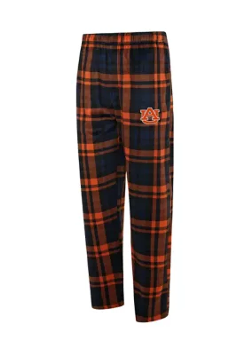 NCAA Auburn Tigers Bryce Men's Plaid Silky Fleece Pant
