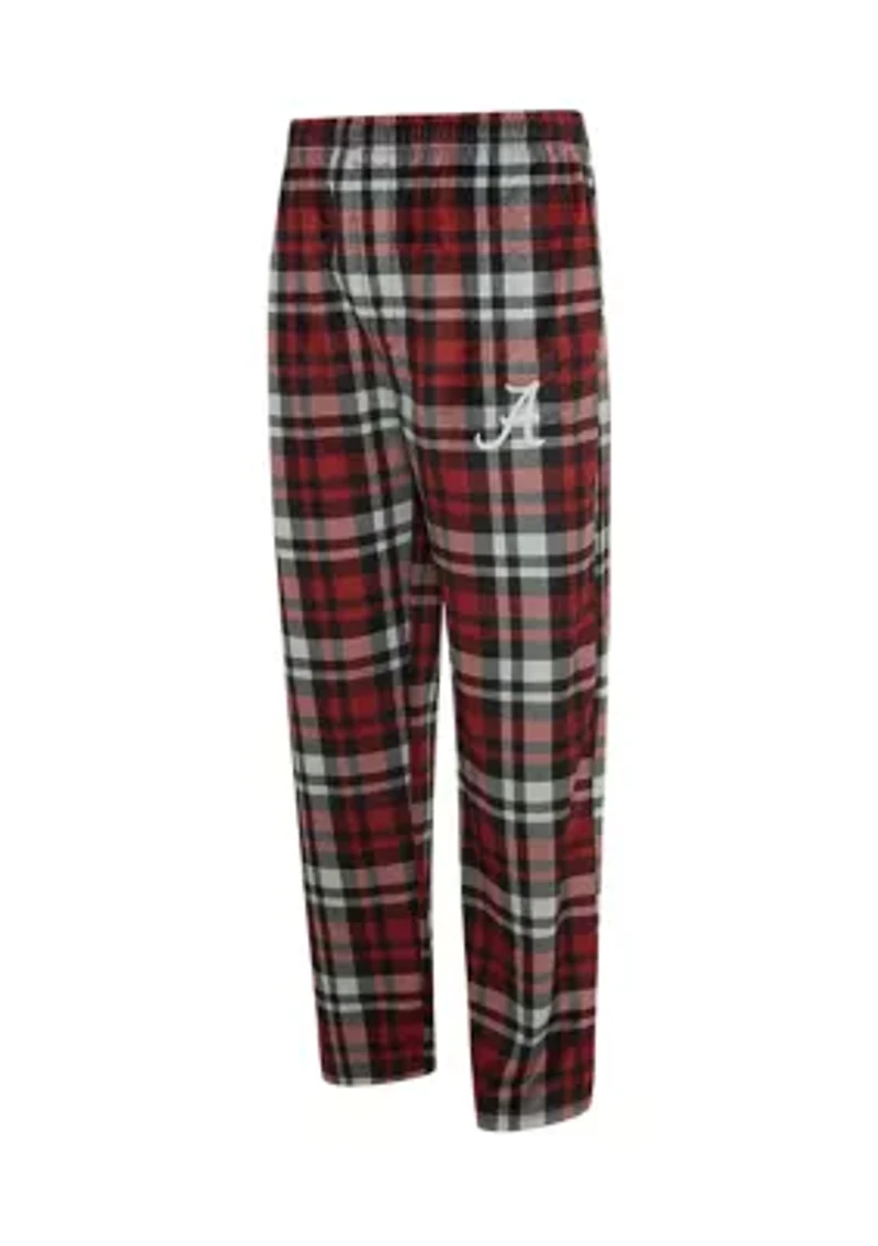 NCAA Alabama Crimson Tide Bryce Men's Plaid Silky Fleece Pant