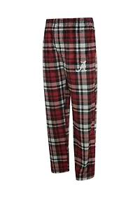 NCAA Alabama Crimson Tide Bryce Men's Plaid Silky Fleece Pant