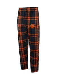 NCAA Clemson Tigers Bryce Men's Plaid Silky Fleece Pant