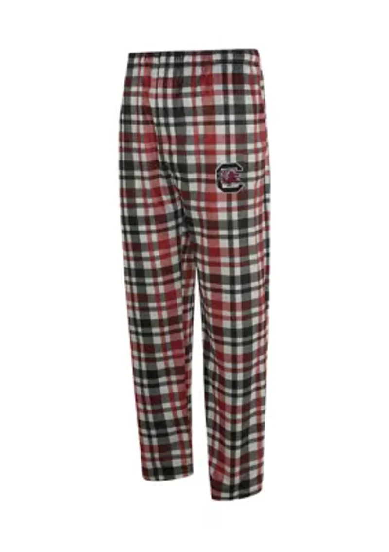 NCAA South Carolina Gamecocks Bryce Men's Plaid Silky Fleece Pant