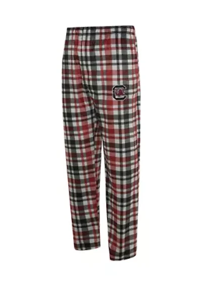 NCAA South Carolina Gamecocks Bryce Men's Plaid Silky Fleece Pant