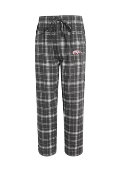 NCAA Arkansas Razorbacks Plaid Flannel Pajama Pants