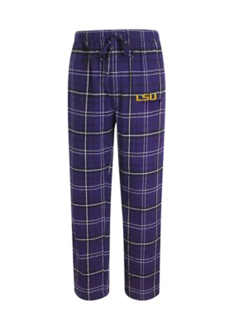 NCAA LSU Tigers  Plaid Flannel Pajama Pants
