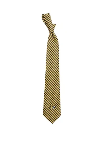 NCAA Missouri Tigers Gingham Tie