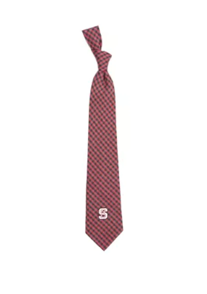 NCAA NC State Wolfpack Gingham Tie