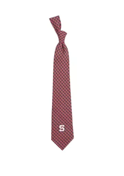 NCAA NC State Wolfpack Gingham Tie