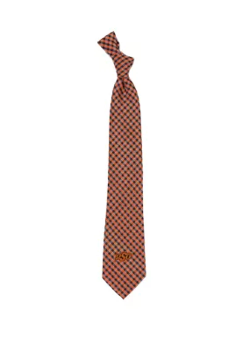 NCAA Oklahoma State Cowboys Gingham Tie