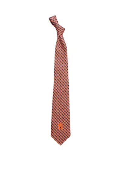 NCAA Syracuse Orangemen Gingham Tie