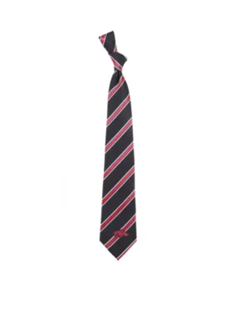 Arkansas  Razorbacks Woven Poly 1 Tie