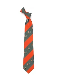 NCAA Miami Hurricanes Geo Stripe Tie 
