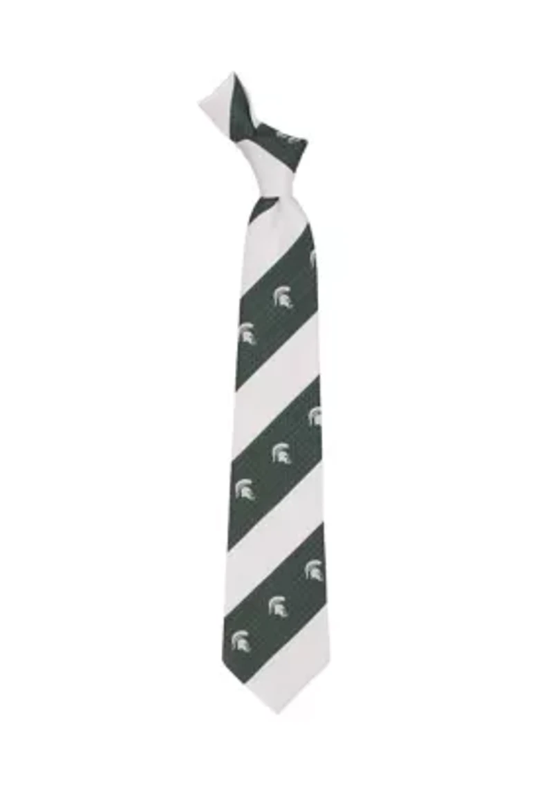 NCAA Michigan State Spartans Geo Stripe Tie