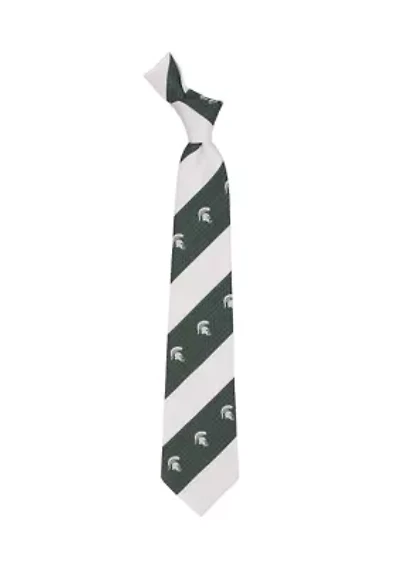 NCAA Michigan State Spartans Geo Stripe Tie