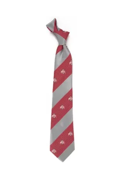 NCAA Ohio State Buckeyes Geo Stripe Tie