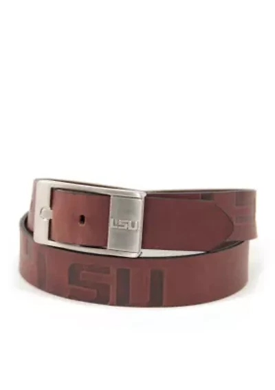 NCAA LSU Tigers Brandished Leather Belt