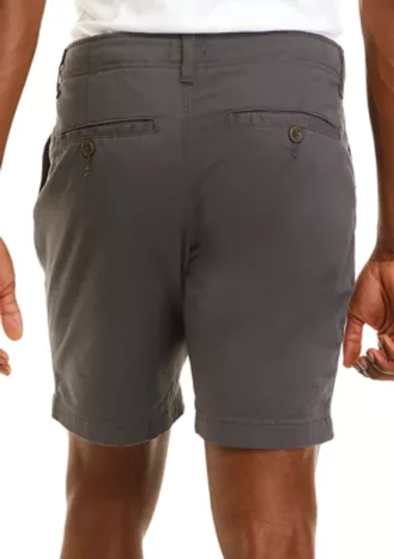 9" Flat Front Shorts