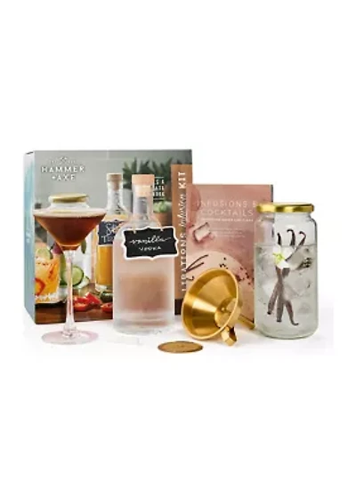 Libations Infusion Kit with Cocktail Recipe Book, Infusion Jar, Bottle, and Accessories